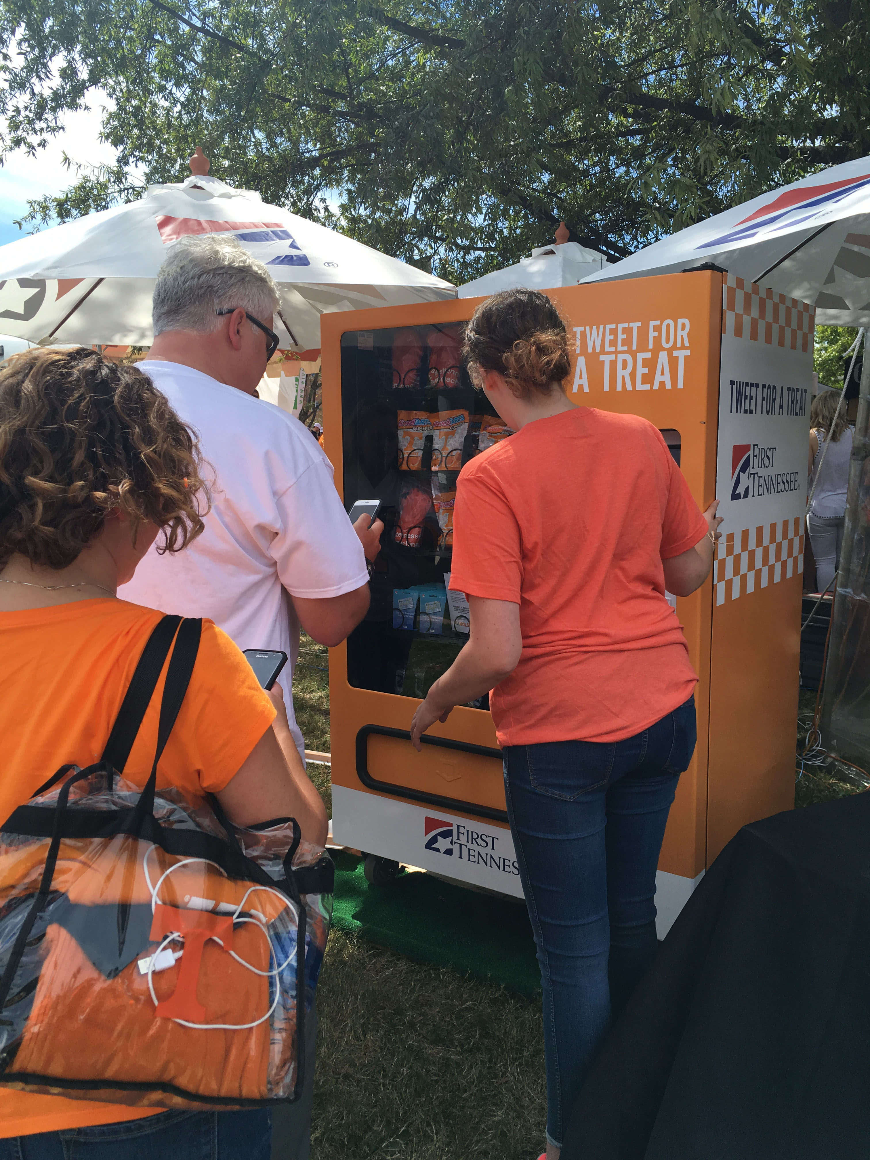 First Tennessee tweet for a treat vending machine